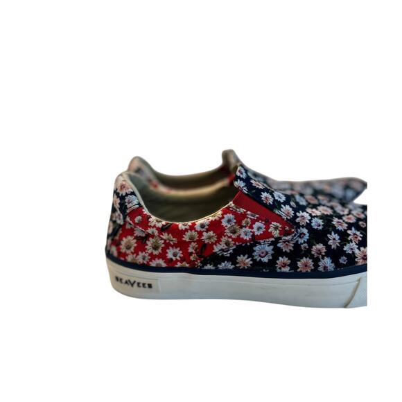 SeaVees Women's Hawthorne Slip On Daisy Patchwork Size 9 Floral Spring - Picture 5 of 9